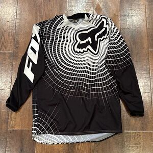 Fox Monochrome Graphic Long Sleeve Jersey Mens S